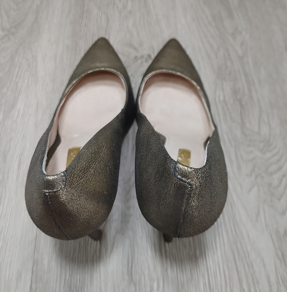 Louise et Cie Seville Metallic Bronze Gold Leather Pointed Pumps Heels Size 7 - Picture 5 of 8